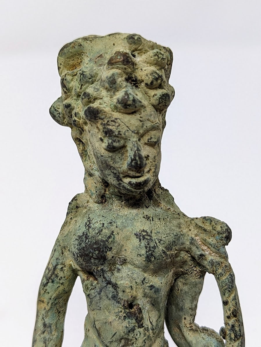 Antique Persian Luristan Bronze Statuette of a Woman (c. 6th Century BC)