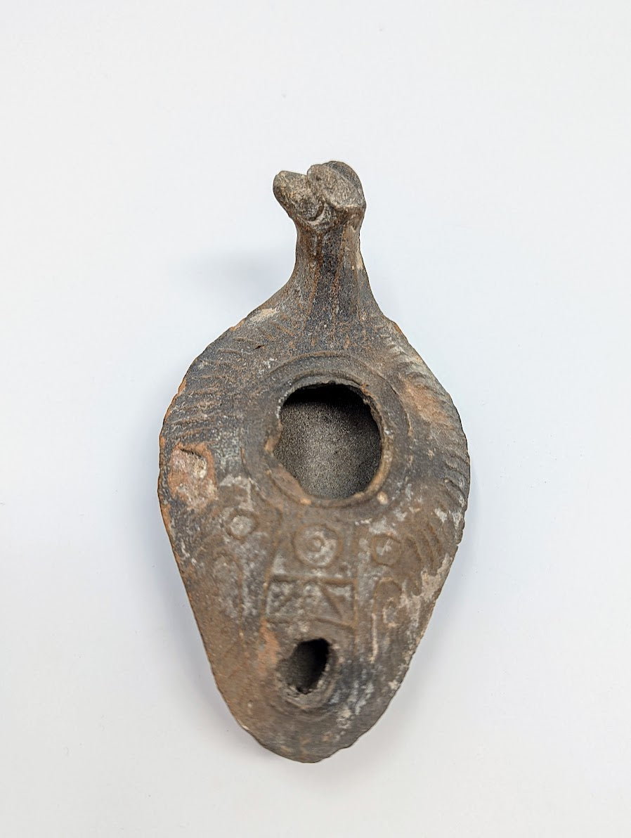 Antique Byzantine Oil Lamp (c. 4th-6th Century A.D.)