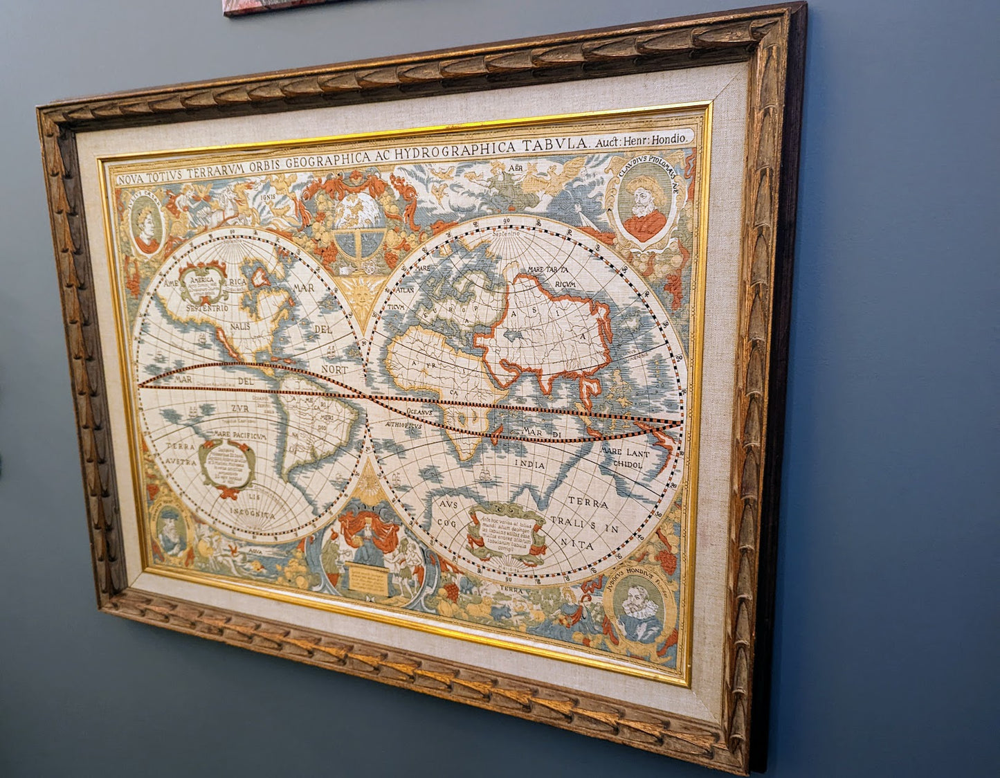 Vintage Reproduction | Henri Hondius Antique Map | Geographica (c.1630)