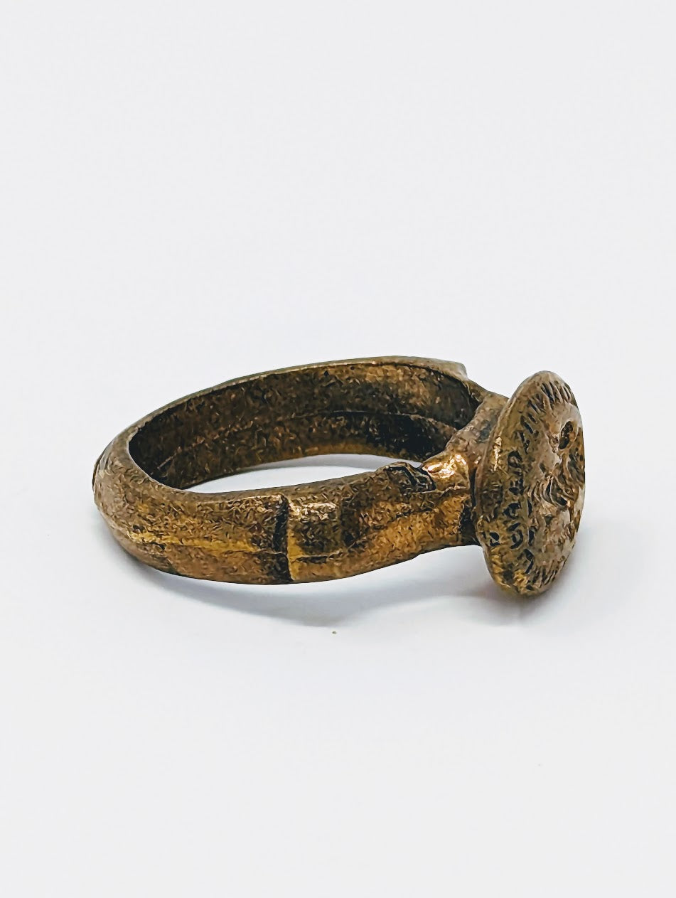 Antique Roman Gold-Gilt Bronze Signet Ring (c. 1st Century A.D.)