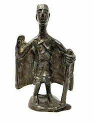 Stunning Bronze Nuragic "Capitribu" Statue | Vintage Replica