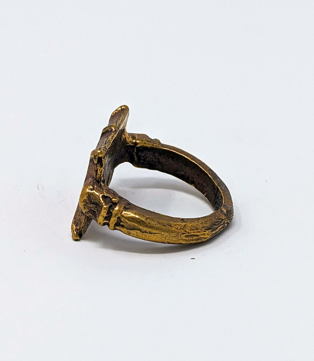 Antique Roman Bronze Signet Ring (c. 1st-4th Century A.D.)