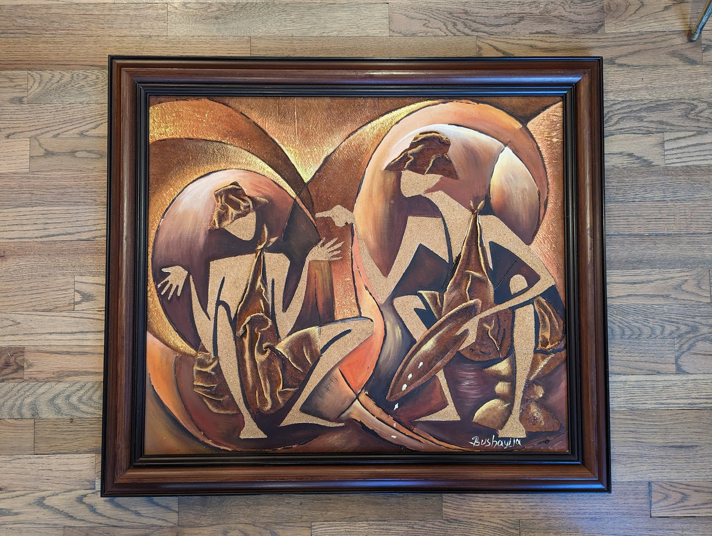 Original Pascal Bushayija Mixed Media Painting | Tribal Art