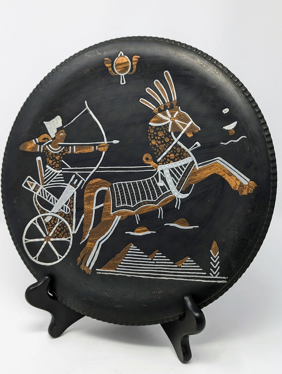 RARE Vintage Copper & Tin Ancient Egyptian Themed Wall Plate – Traveling  Man Treasures