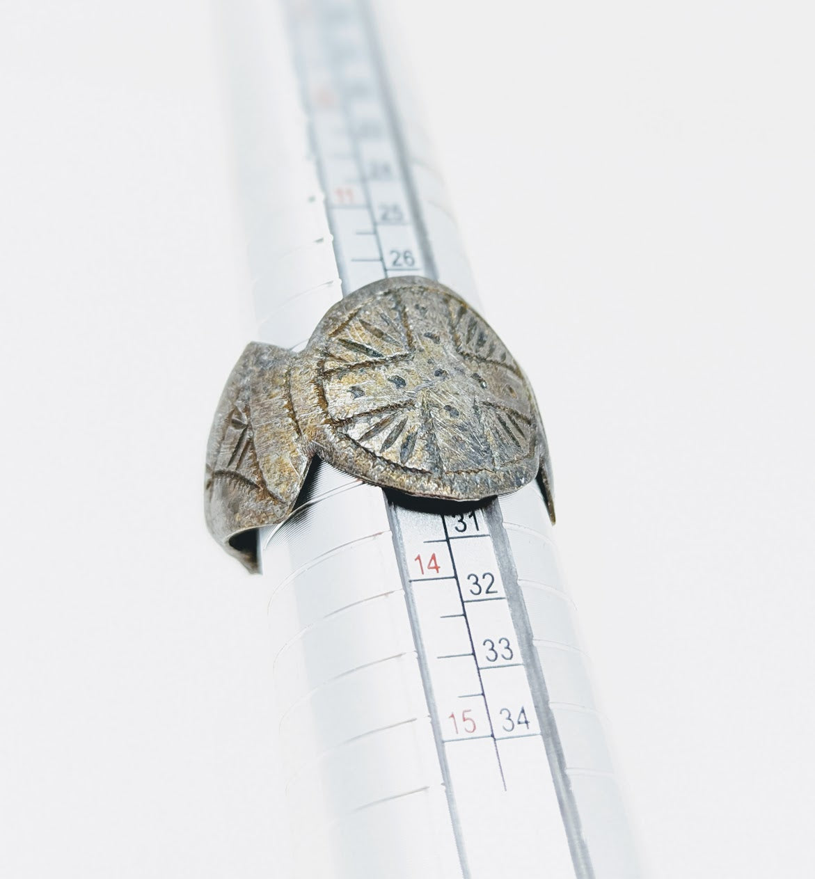 Antique Roman Silver Legionary Ring | Cross on Bezel