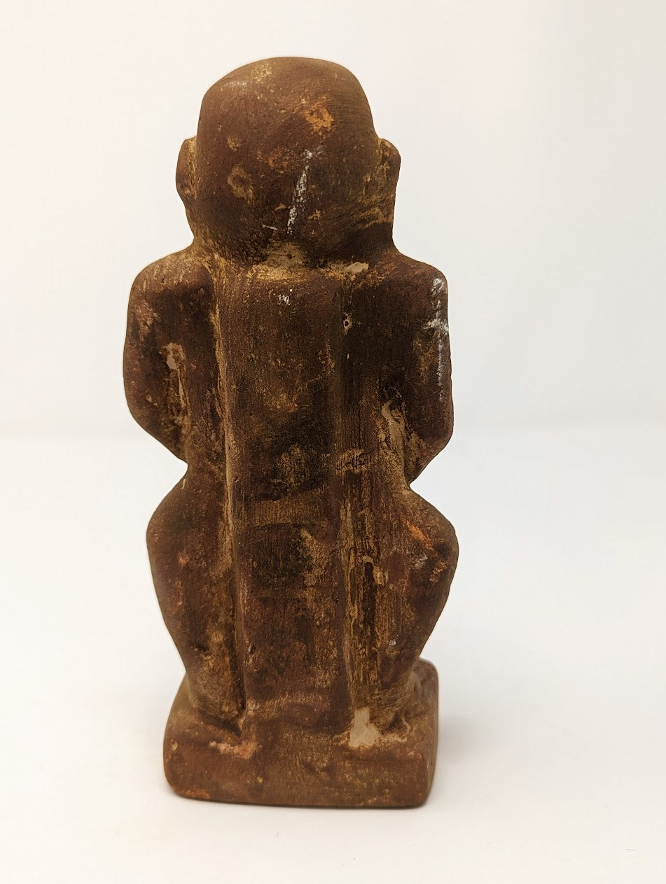 RARE Antique Egyptian Terracotta Statue: “BES” | Grand Tour Era (c. 1780-1920s)