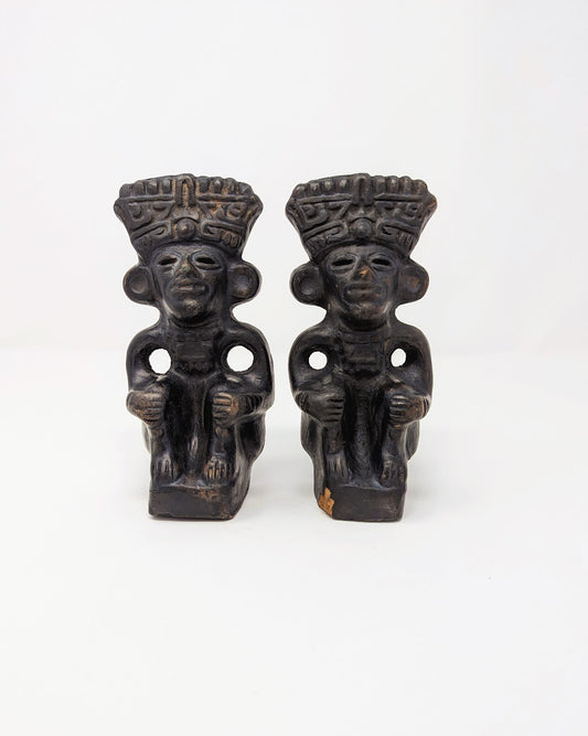 1970s Mesoamerican Hand-Carved Sandstone Statues