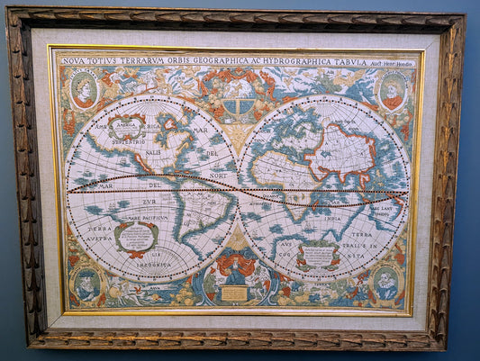 Vintage Reproduction | Henri Hondius Antique Map | Geographica (c.1630)