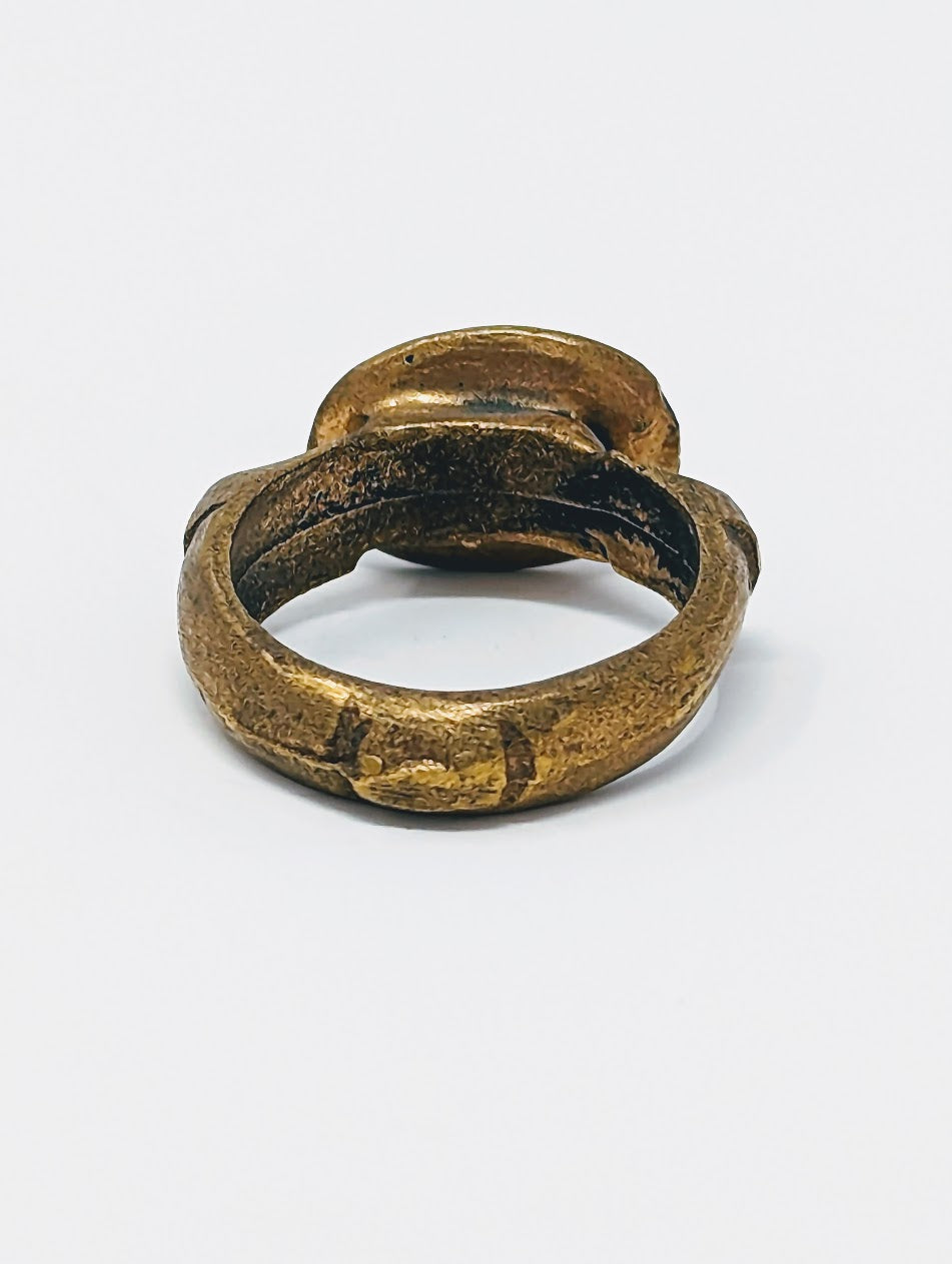 Antique Roman Gold-Gilt Bronze Signet Ring (c. 1st Century A.D.)