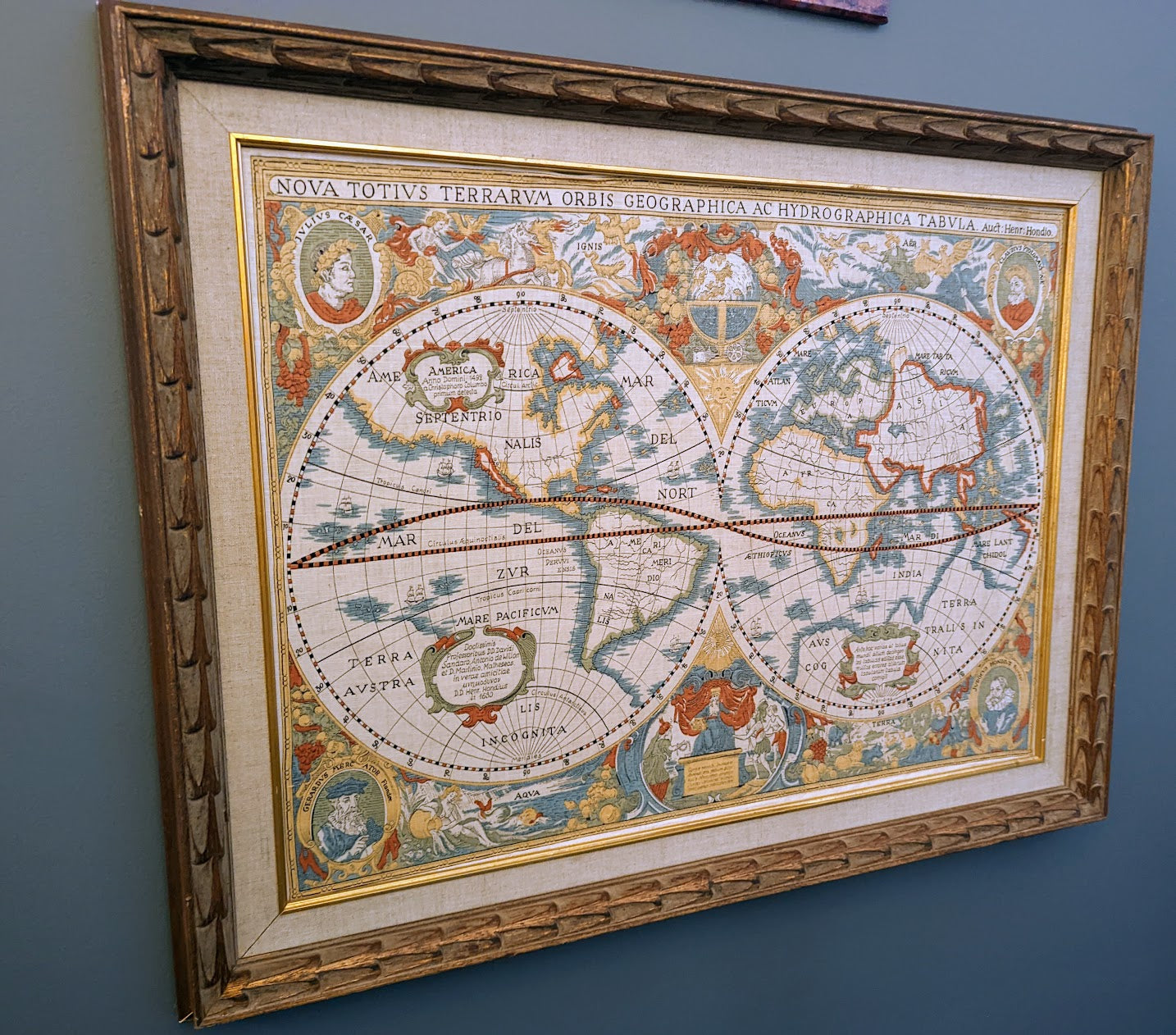 Vintage Reproduction | Henri Hondius Antique Map | Geographica (c.1630)