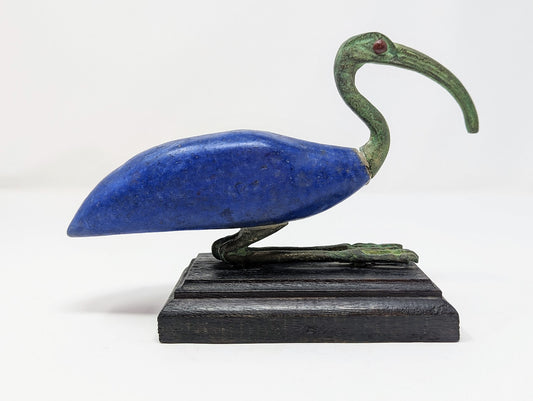 Antique Egyptian Bronze God "Thoth" Ibis Statue | Grand Tour Era