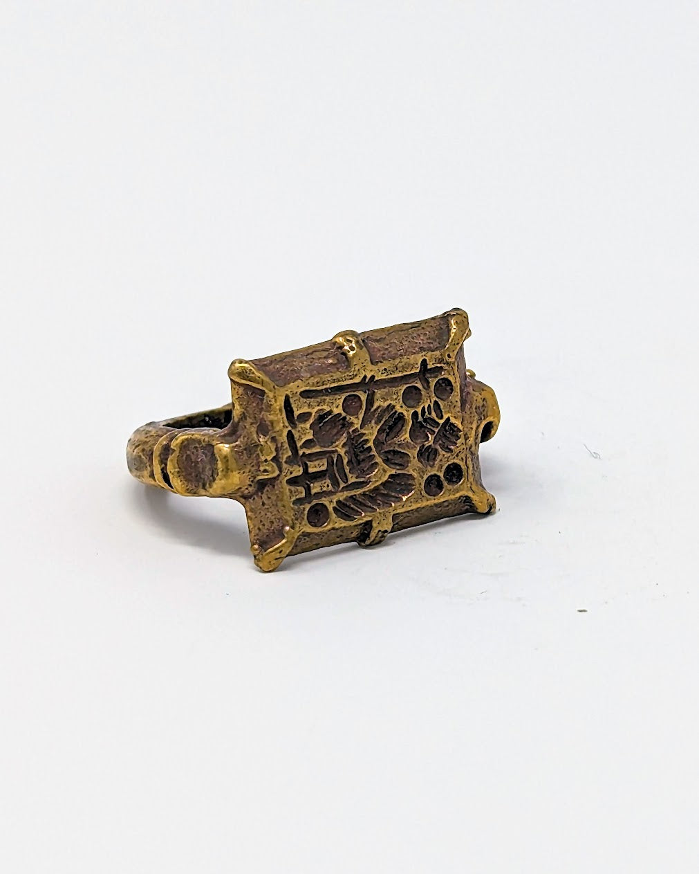 Antique Roman Bronze Signet Ring (c. 1st-4th Century A.D.)