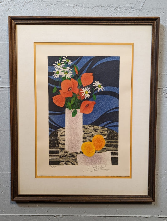 1960s Limited Edition "Flowers and Fruit" Lithograph | Signed & Numbered by Yves Ganne w/COA