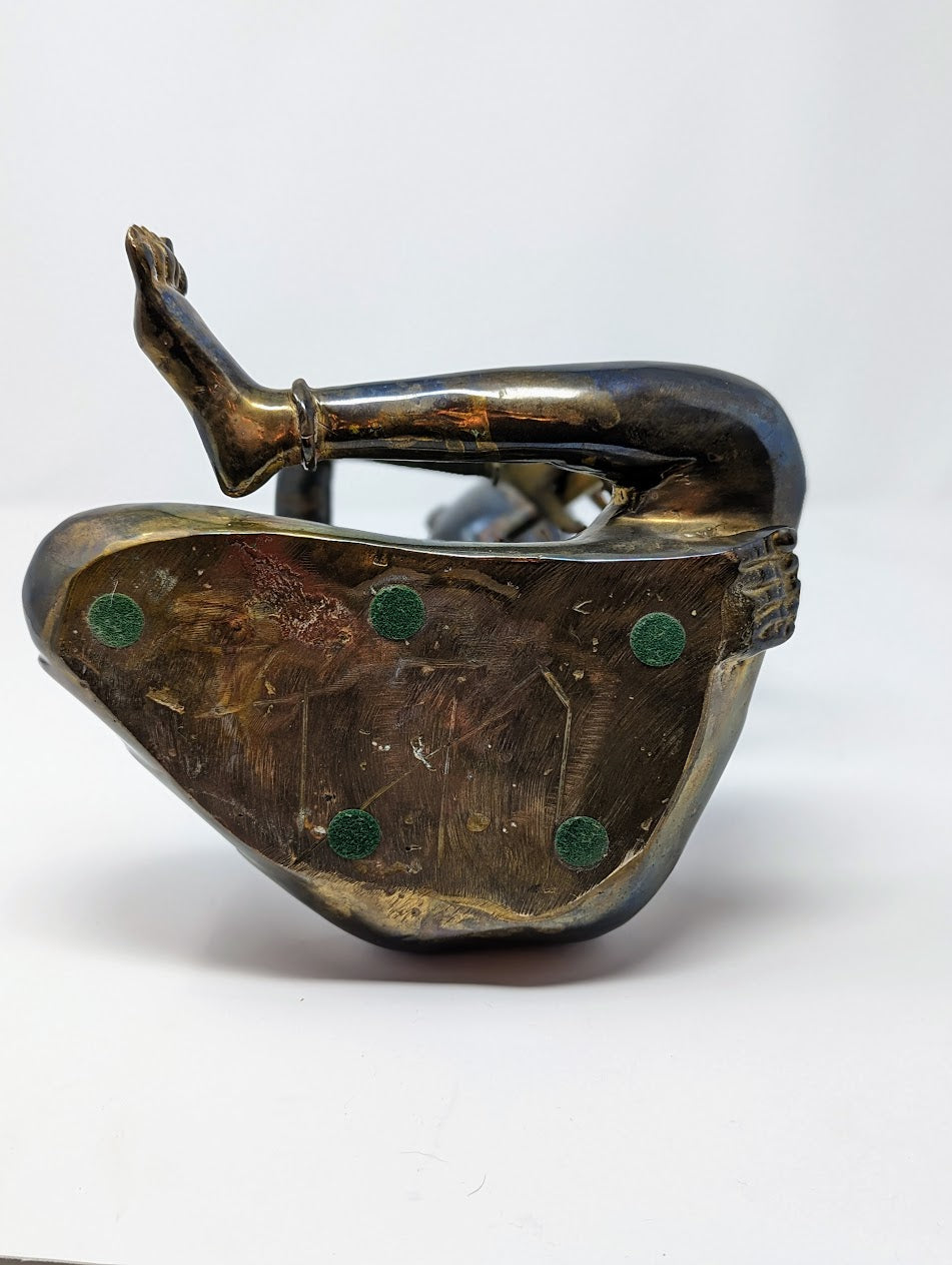 Vintage Thai Brass Sculpture "Flute Player"
