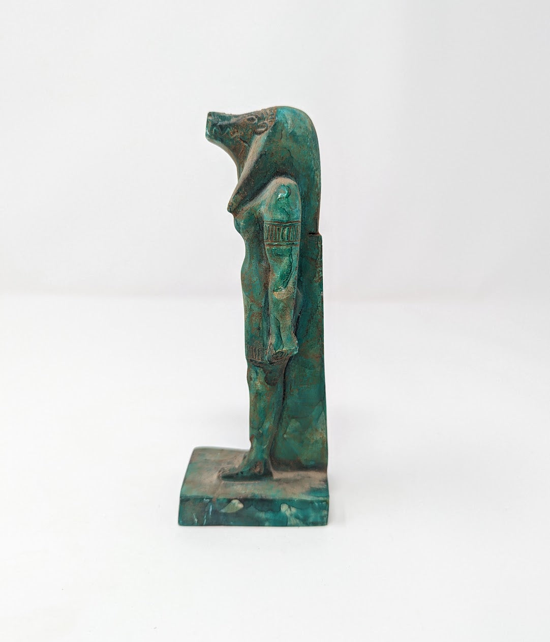 Antique Egyptian Blue-Glazed Faience Statue | TAWERET (664-332 B.C.)