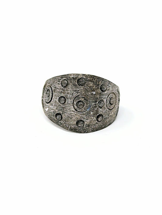 Antique Roman Silver Legionary Ring | Circles Inscribed on Bezel