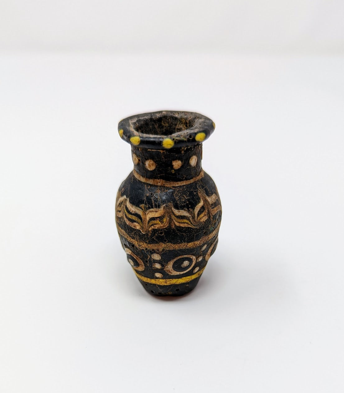 Antique Phoenician Mosaic Glass Bottle (c. 300 A.D.)