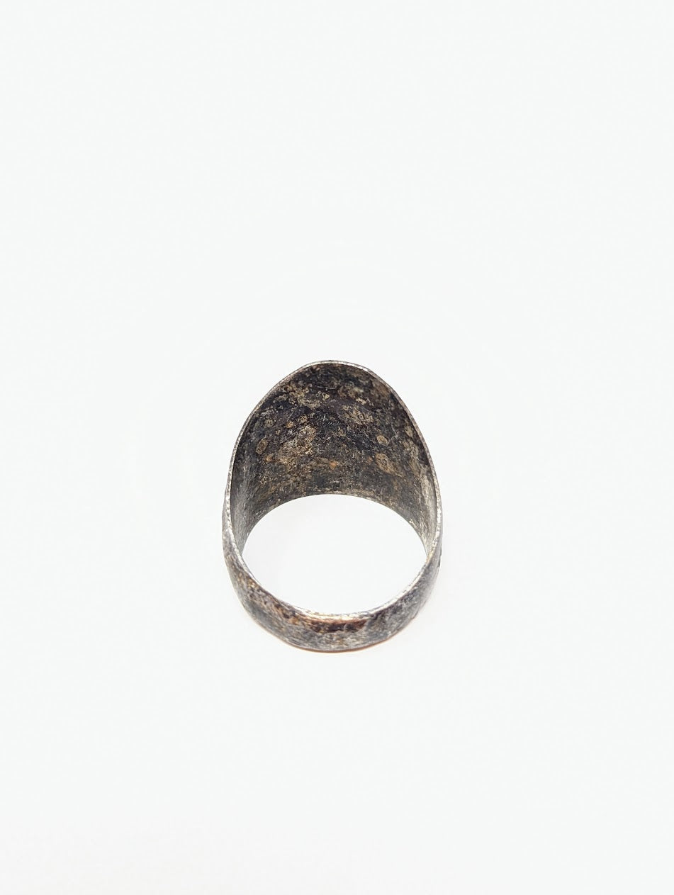 Antique Roman Legionary Archer's Ring with Star Inscribed Bezel