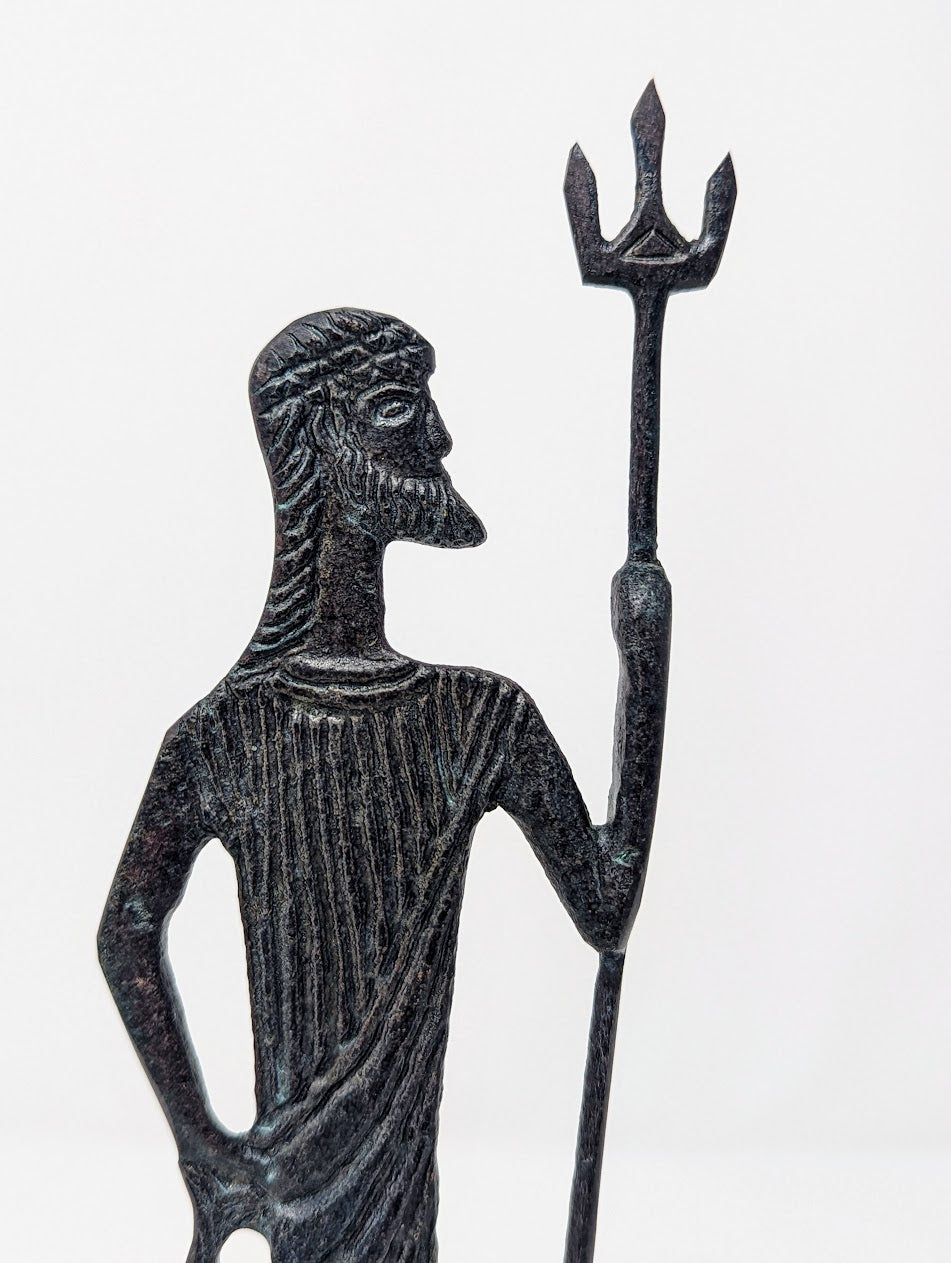 Cast Bronze Ancient Greek Mythology Sculpture | Poseidon