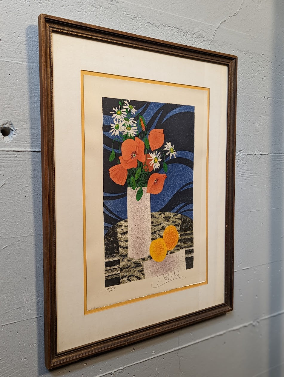 1960s Limited Edition "Flowers and Fruit" Lithograph | Signed & Numbered by Yves Ganne w/COA
