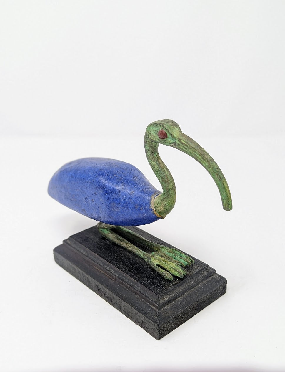 Antique Egyptian Bronze God "Thoth" Ibis Statue | Grand Tour Era