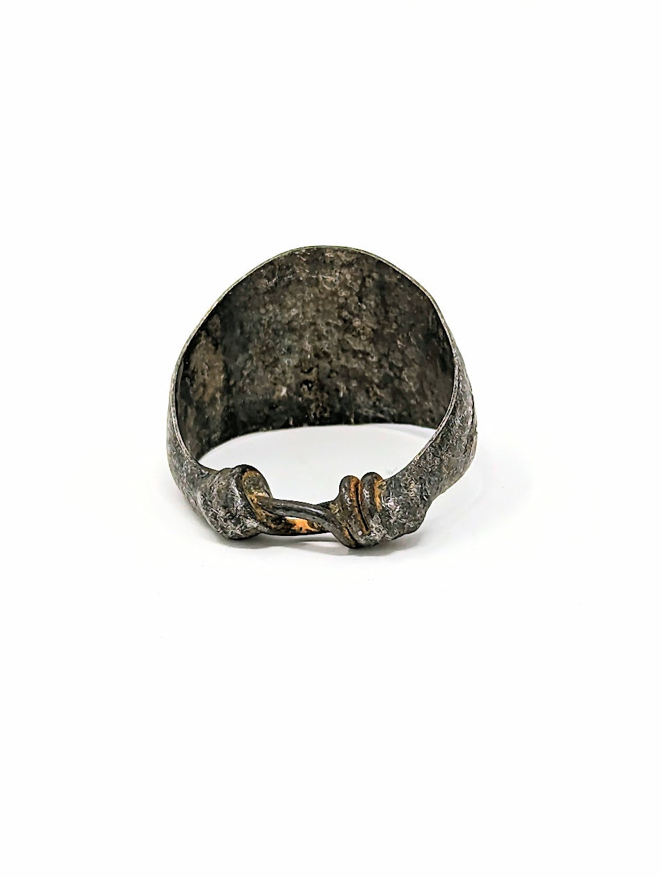 Antique Roman Silver Legionary Ring | Circles Inscribed on Bezel