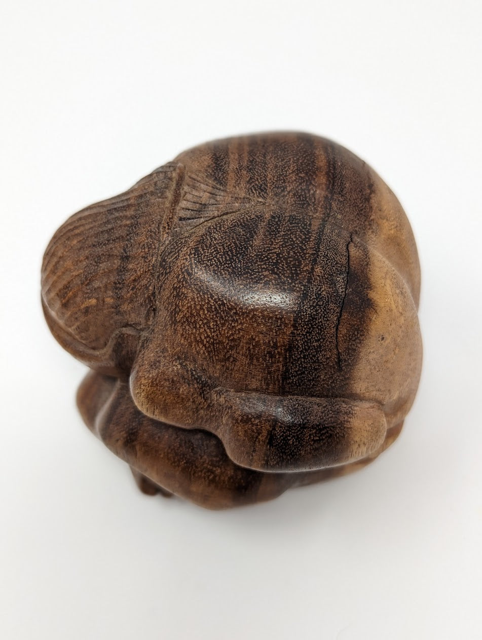 Vintage Balinese Rosewood Statue | The Weeping Buddha