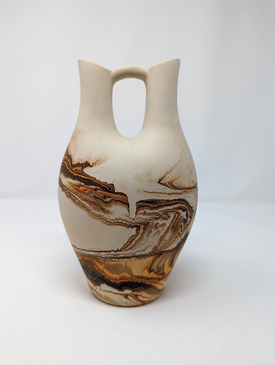 Vintage Nemadji Double Spouted Pottery Wedding Vase